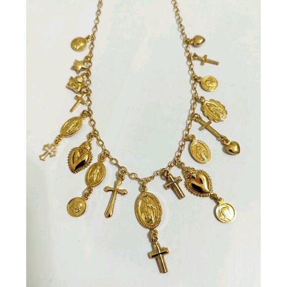 Gold Charm Necklace - Picture 1 of 8